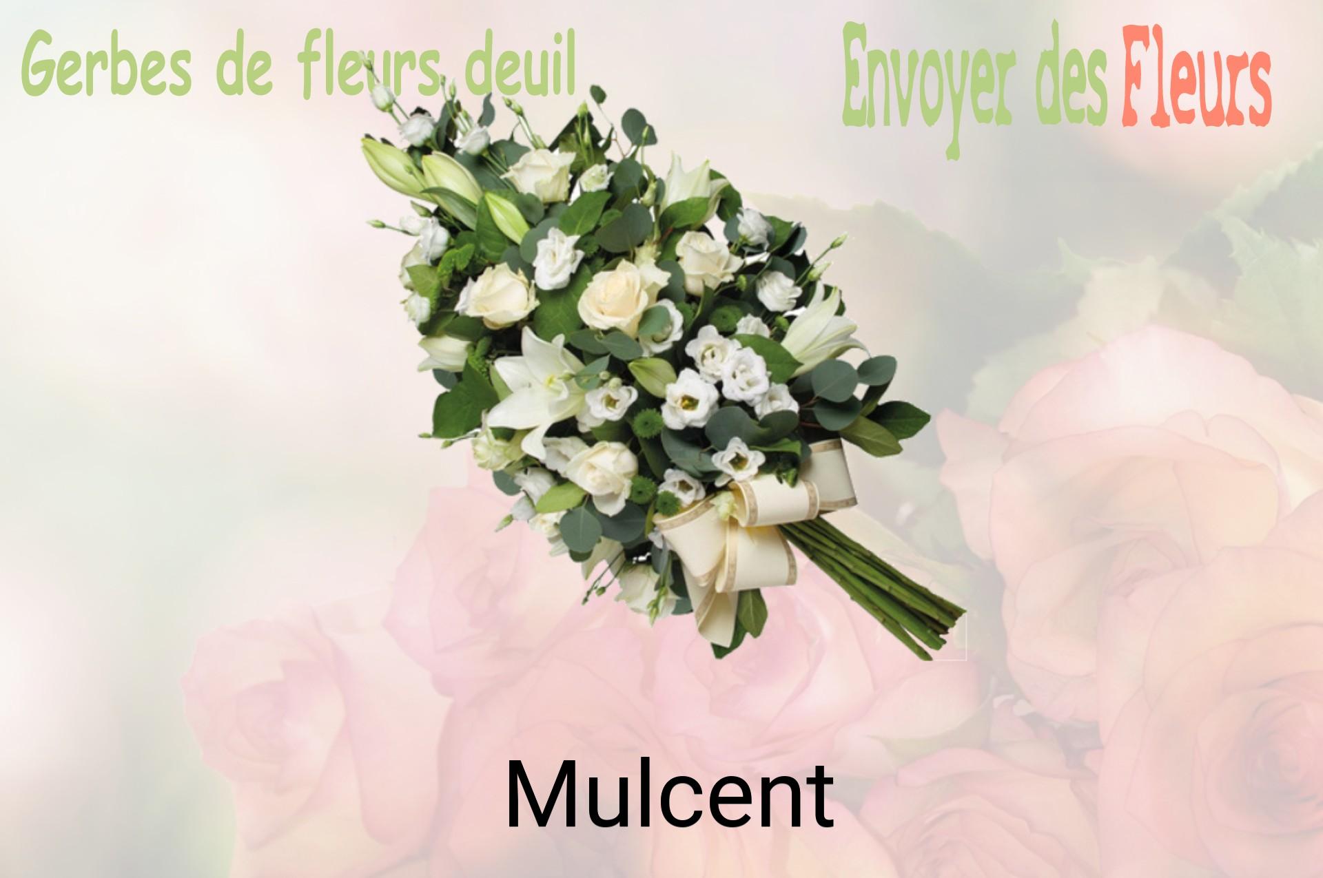 Gerbe de fleurs de deuil livrée à Mulcent